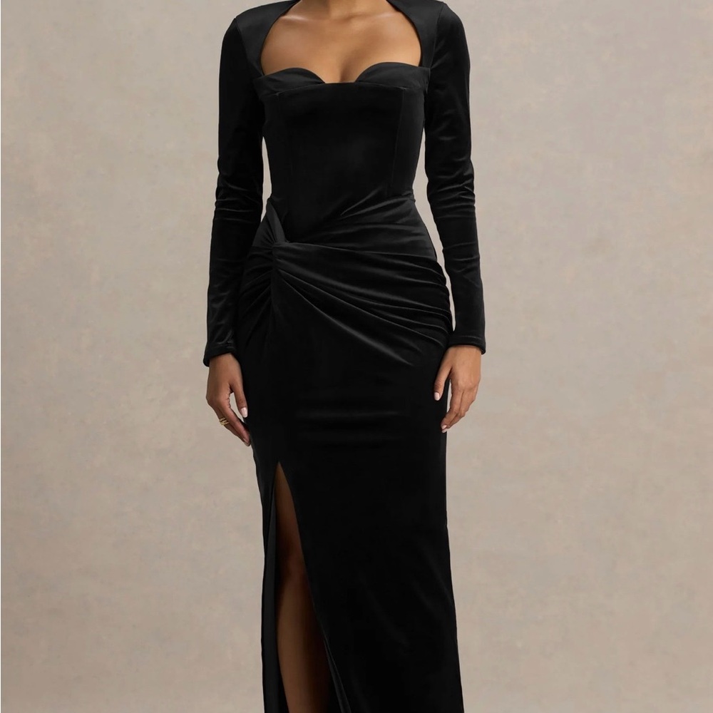 Club L London Black Long Sleeve Dress - Picture 4 of 5